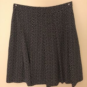 Jones New York pleated polka dot skirt